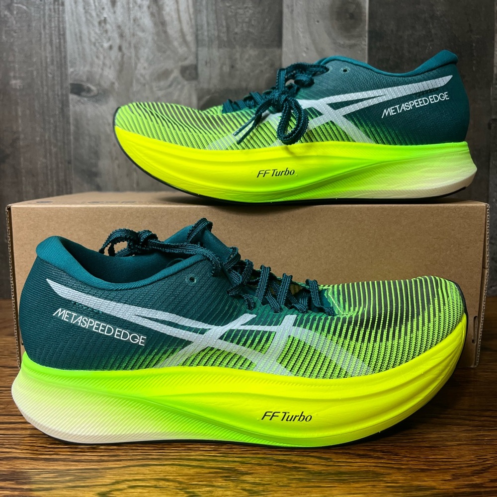 Asics Metaspeed Edge+ Running Shoes Velvet Pine Green 1013A116-300 Size